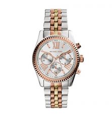 Michael Kors Women’s Lexington Triology Watch, Rose Gold/Silver/Yellow Gold, One Size