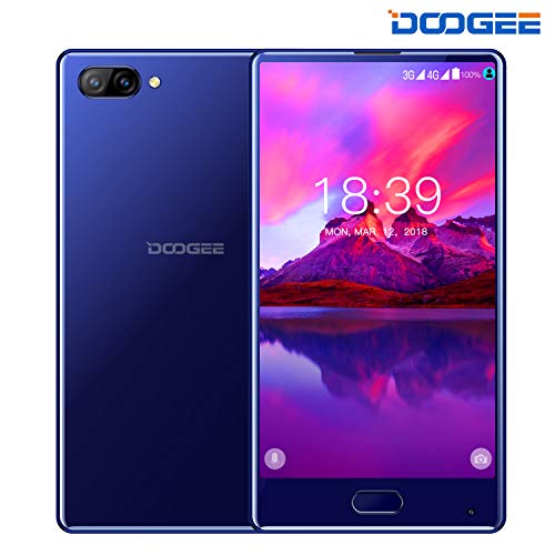 Unlocked Cell Phones, DOOGEE Mix Android 7.0-5.5 inch HD Screen – MediaTek Helio P25 2.5GHz – 3380mAh Battery – 4GB RAM + 64GB ROM – 8MP + 16MP Dual Cameras – 4G Unlocked Smartphones – Blue Unlocked Cell Phones, DOOGEE Mix Android 7.0-5.5 inch HD Screen – MediaTek Helio P25 2.5GHz – 3380mAh Battery – 4GB RAM + 64GB ROM – 8MP + 16MP Dual Cameras – 4G Unlocked Smartphones – Blue