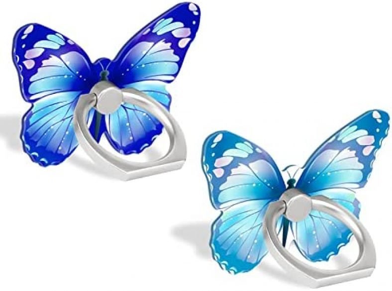 BF2JK Cell Phone Butterfly Finger Ring Holder 360 Degree Rotation Metal Ring Grip for iPhone Samsung Galaxy All Smartphone Mobile Cute Accessories(Blue Dark Blue) BF2JK Cell Phone Butterfly Finger Ring Holder 360 Degree Rotation Metal Ring Grip for iPhone Samsung Galaxy All Smartphone Mobile Cute Accessories(Blue Dark Blue)