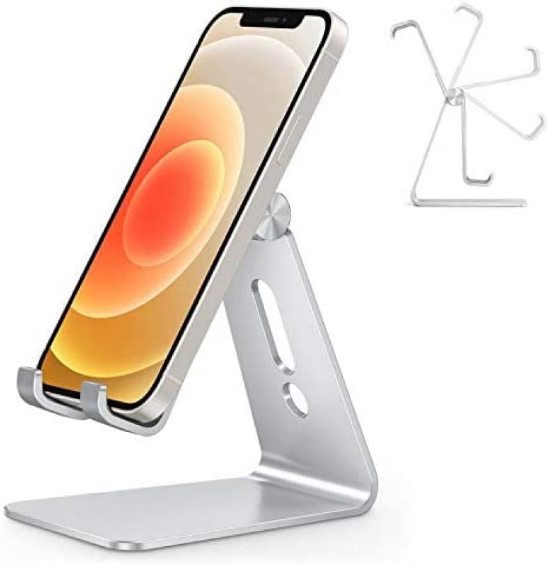 OMOTON Adjustable Cell Phone Stand, C2 Aluminum Desktop Phone Dock Holder Compatible with iPhone 11 Pro, SE, XR, 8 Plus 7 6, Samsung Galaxy, Google Pixel and More, Silver OMOTON Adjustable Cell Phone Stand, C2 Aluminum Desktop Phone Dock Holder Compatible with iPhone 11 Pro, SE, XR, 8 Plus 7 6, Samsung Galaxy, Google Pixel and More, Silver