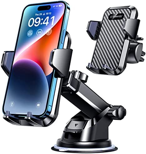 VANMASS Universal Car Phone Mount,【Patent & Safety Certs】 Upgraded Handsfree Stand, Phone Holder for Car Dashboard Windshield Vent, Compatible iPhone 13 12 11 Pro Max Xs XR X 8, Galaxy s20 Note 10 9 VANMASS Universal Car Phone Mount,【Patent & Safety Certs】 Upgraded Handsfree Stand, Phone Holder for Car Dashboard Windshield Vent, Compatible iPhone 13 12 11 Pro Max Xs XR X 8, Galaxy s20 Note 10 9