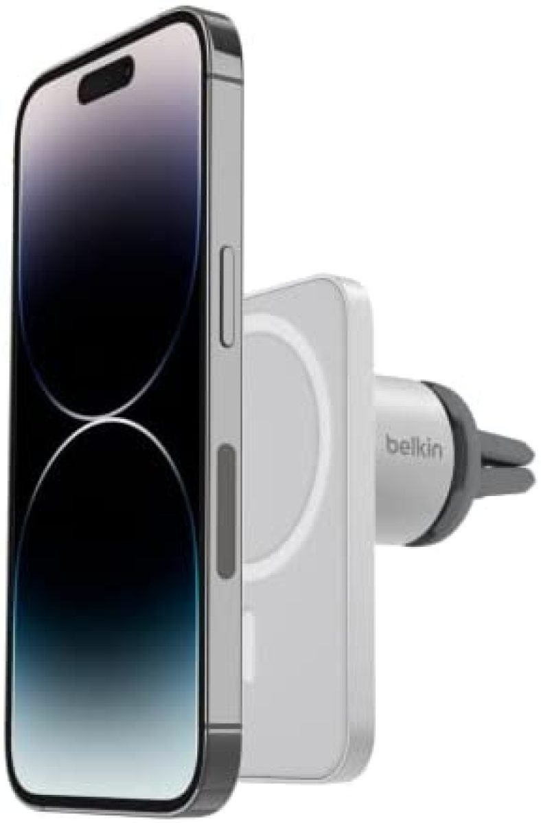 Belkin MagSafe Vent Mount Pro – MagSafe Phone Mount For Car – Car Accessories – Car Phone Holder Mount – Magnetic Phone Holder for iPhone 14, iPhone 13, iPhone 12 Pro Max, Pro, and Mini Models Belkin MagSafe Vent Mount Pro – MagSafe Phone Mount For Car – Car Accessories – Car Phone Holder Mount – Magnetic Phone Holder for iPhone 14, iPhone 13, iPhone 12 Pro Max, Pro, and Mini Models
