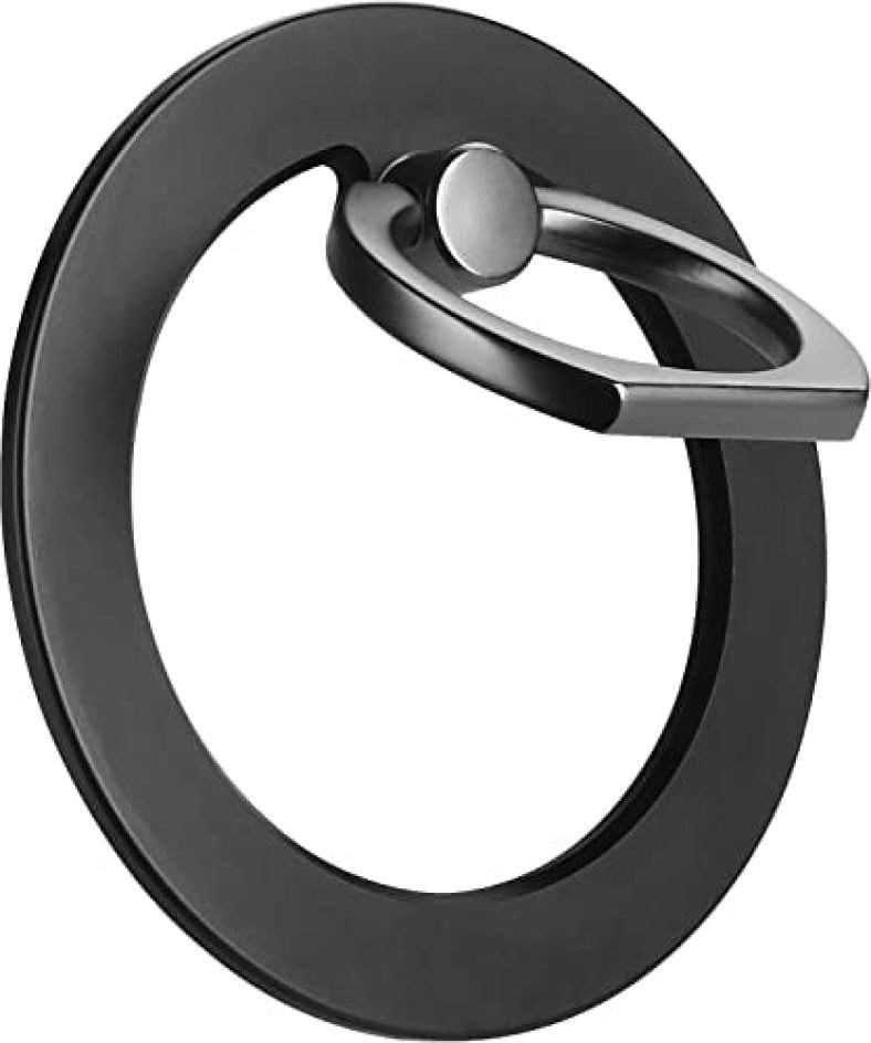 Makemani Magnetic Phone Grip, Magnetic Phone Ring Holder Compatible with MagSafe Accessories for iPhone 14 13 12 MagSafe Cases, Black