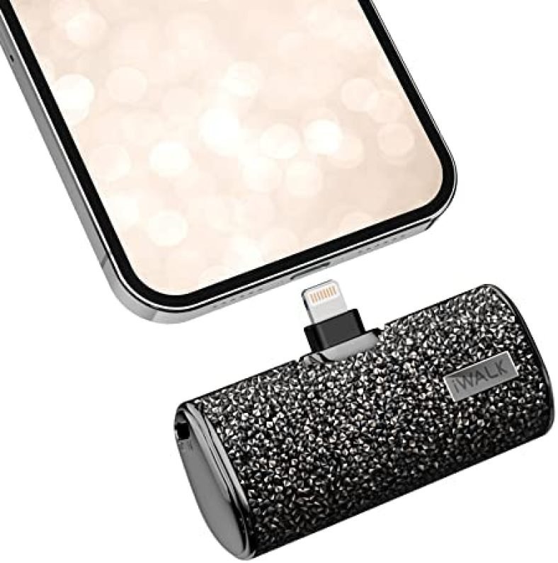 iWALK Small Portable Charger Power Bank 4500mAh Ultra-Compact Cute Shiny Battery Pack Compatible with iPhone 14/14 plus/14 Pro Max/13/13 Mini/13 Pro Max/12/12 Mini/12 Pro/11/XR/XS/X/8/7/6, Black iWALK Small Portable Charger Power Bank 4500mAh Ultra-Compact Cute Shiny Battery Pack Compatible with iPhone 14/14 plus/14 Pro Max/13/13 Mini/13 Pro Max/12/12 Mini/12 Pro/11/XR/XS/X/8/7/6, Black