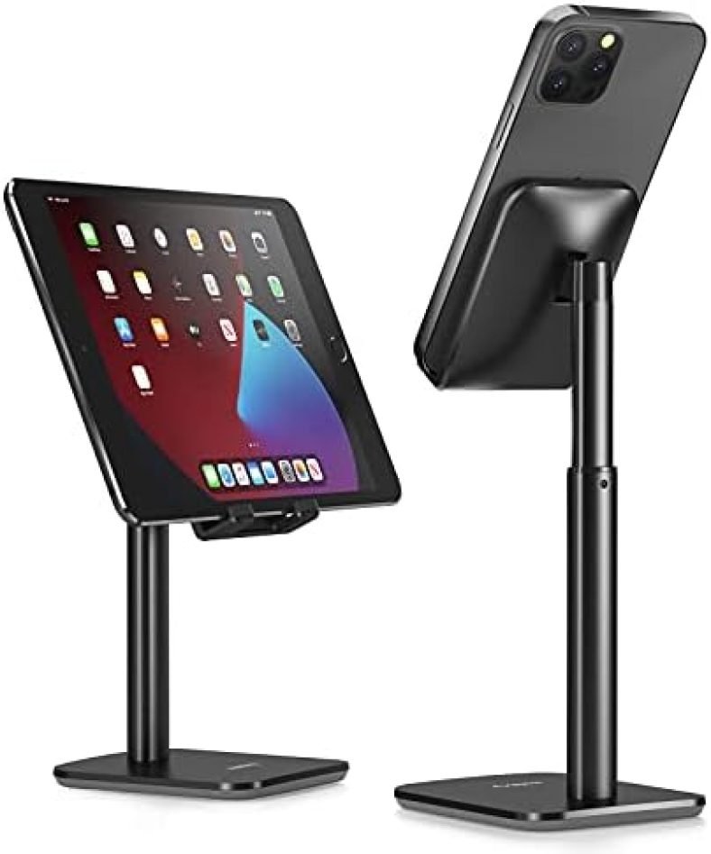Nulaxy Phone Stand, Height Angle Adjustable Cell Phone Stand, Phone Holder for Desk Compatible with iPhone12 Mini 11 Pro Xs Xs Max Xr X 8 7 6 6s Plus, All Smartphones (4-8 inches) – Black Nulaxy Phone Stand, Height Angle Adjustable Cell Phone Stand, Phone Holder for Desk Compatible with iPhone12 Mini 11 Pro Xs Xs Max Xr X 8 7 6 6s Plus, All Smartphones (4-8 inches) – Black