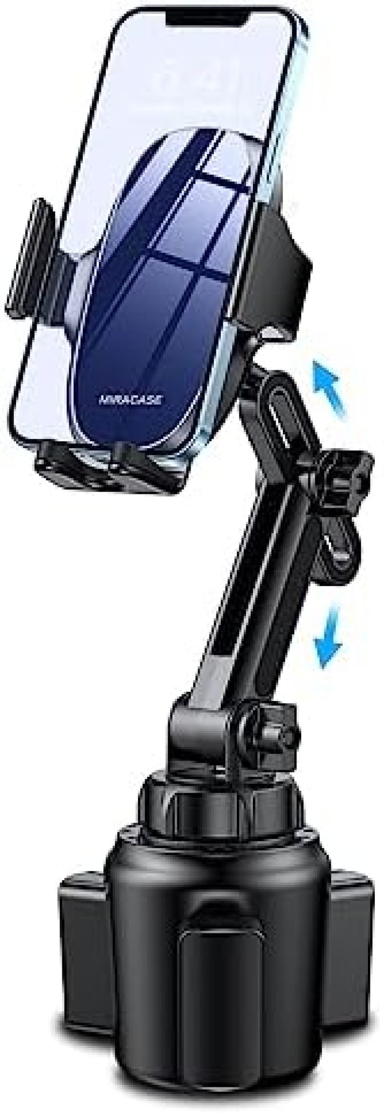 Miracase Universal Cup Phone Holder for Car, [Upgraded Version] Adjustable Long Neck Car Cup Holder Phone Mount Cradle Friendly Compatible with iPhone Samsung Google and All Smartphones, Blue