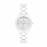 Michael Kors Women’s ‘Slim Runway’ Quartz Stainless Steel Casual Watch, Color:White (Model: MK3908)