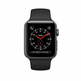 Apple Watch Series 3 42mm Smartwatch (GPS + Cellular, Space Gray Aluminum Case, Black Sport Band) (Refurbished)