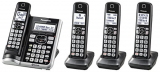 Panasonic KX-TGF574S Link2Cell BluetoothCordless Phone with Voice Assist and Answering Machine – 4 Handsets